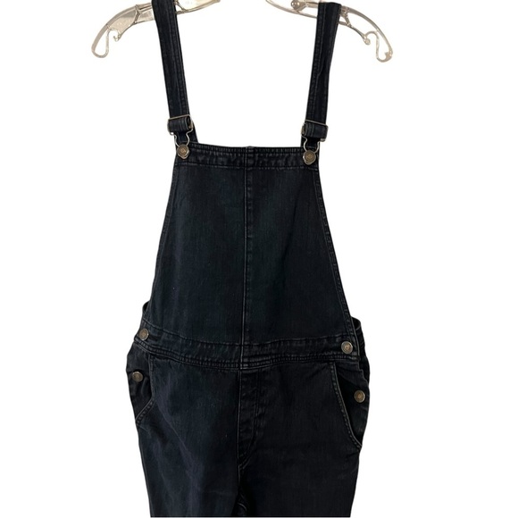Neuw Sister Ray Overalls in Black 6 raw hem punk goth relaxed slouchy - Picture 3 of 13